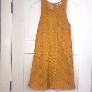 Francescas Mustard Yellow Lace Dress